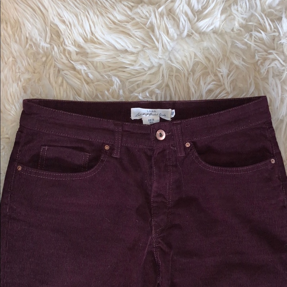 H&M Maroon Corduroy Pants
